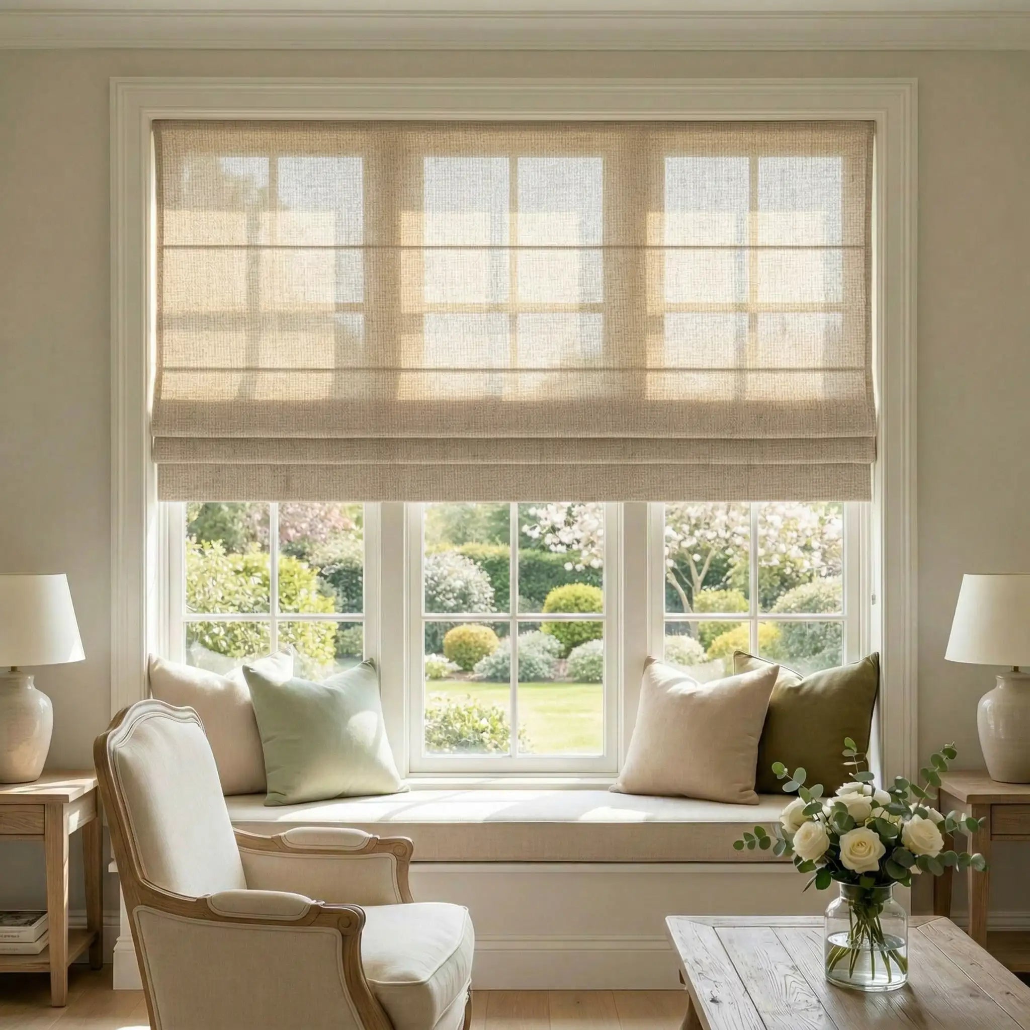 Custom Light Filtering Roman Shades – Cordless & Corded Options | USdrapery