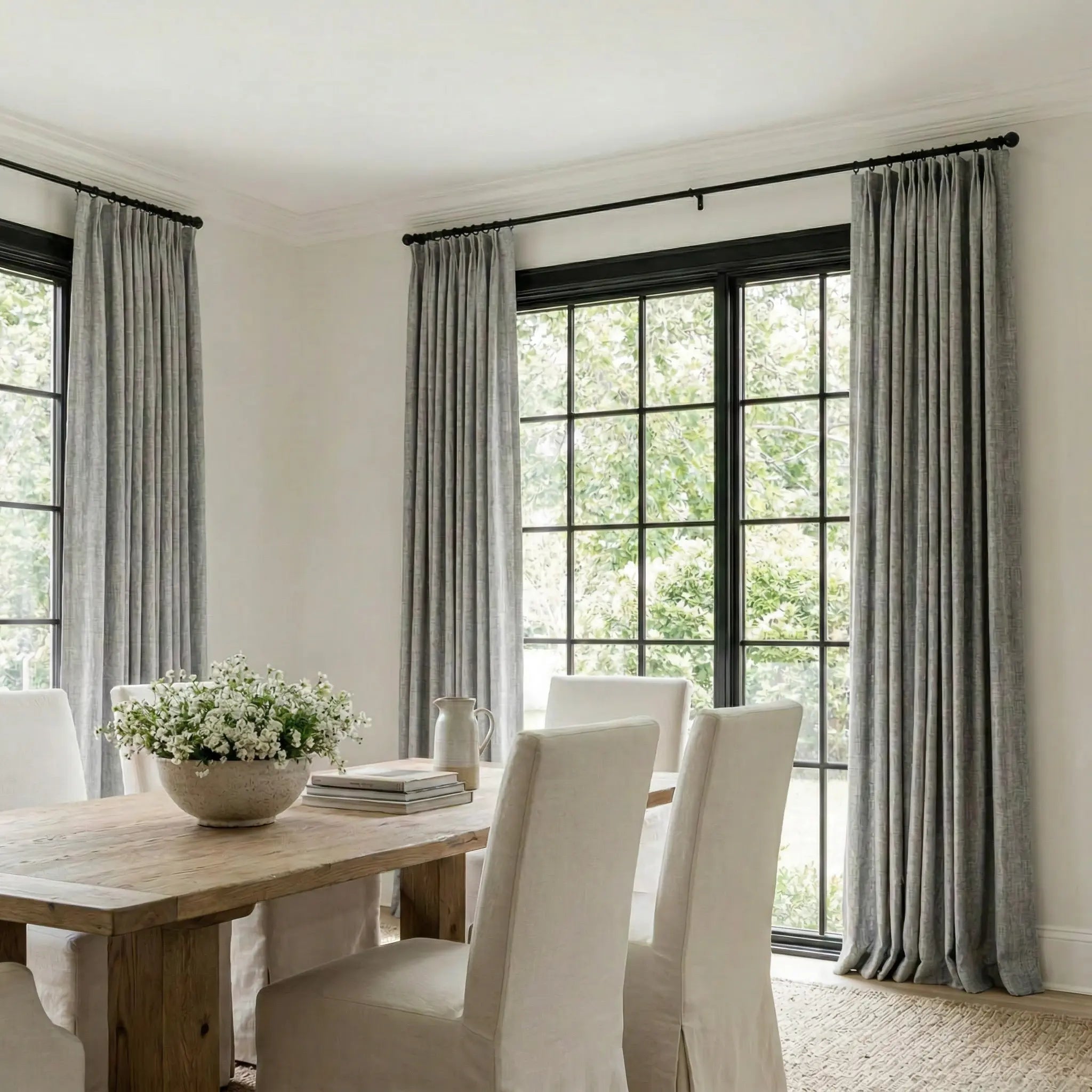 Custom 100% Blackout Heavyweight Linen Curtains | USdrapery