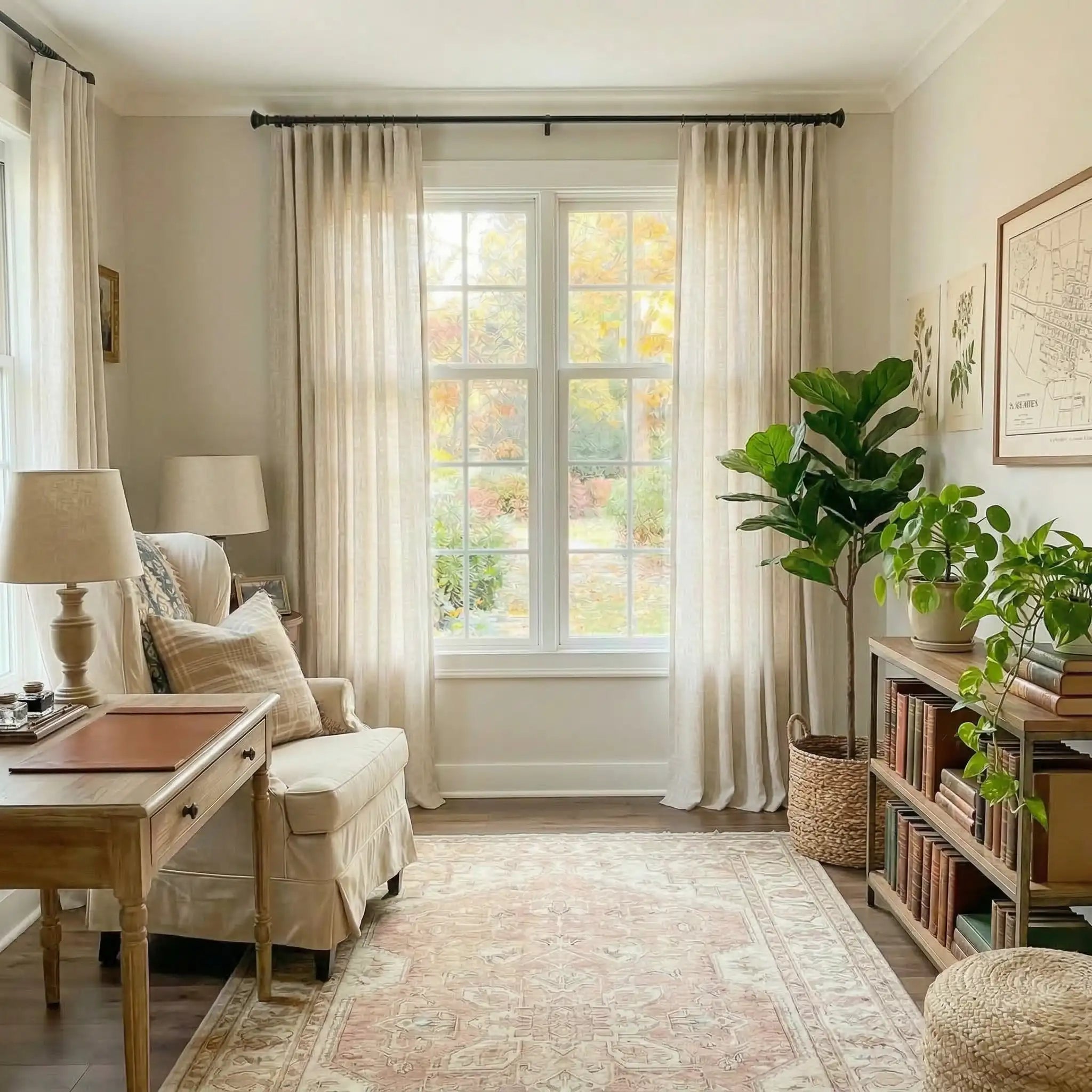 Custom Linen Light-Filtering Drapery Soft Light | USdrapery