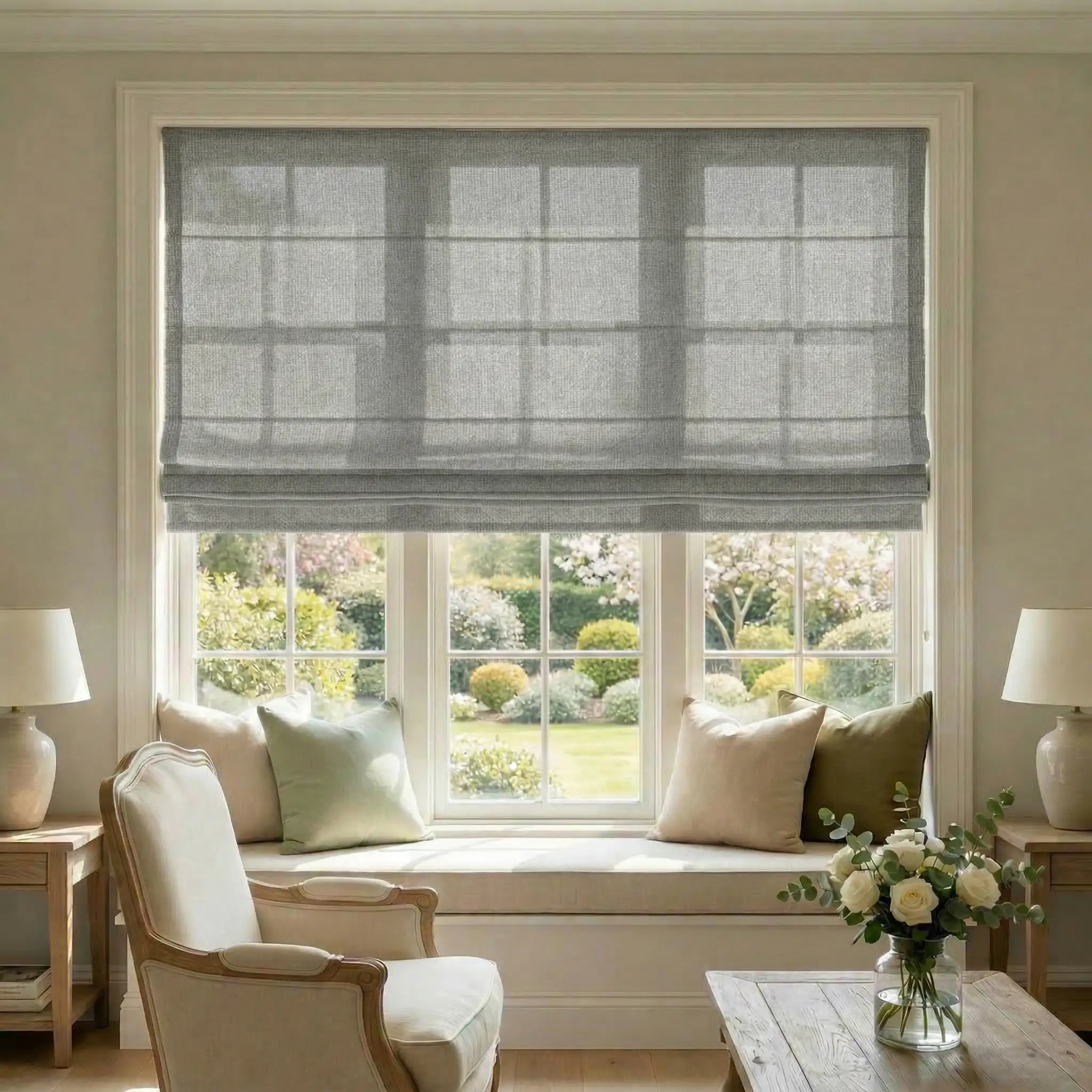 Custom Light Filtering Roman Shades – Cordless & Corded Options | USdrapery