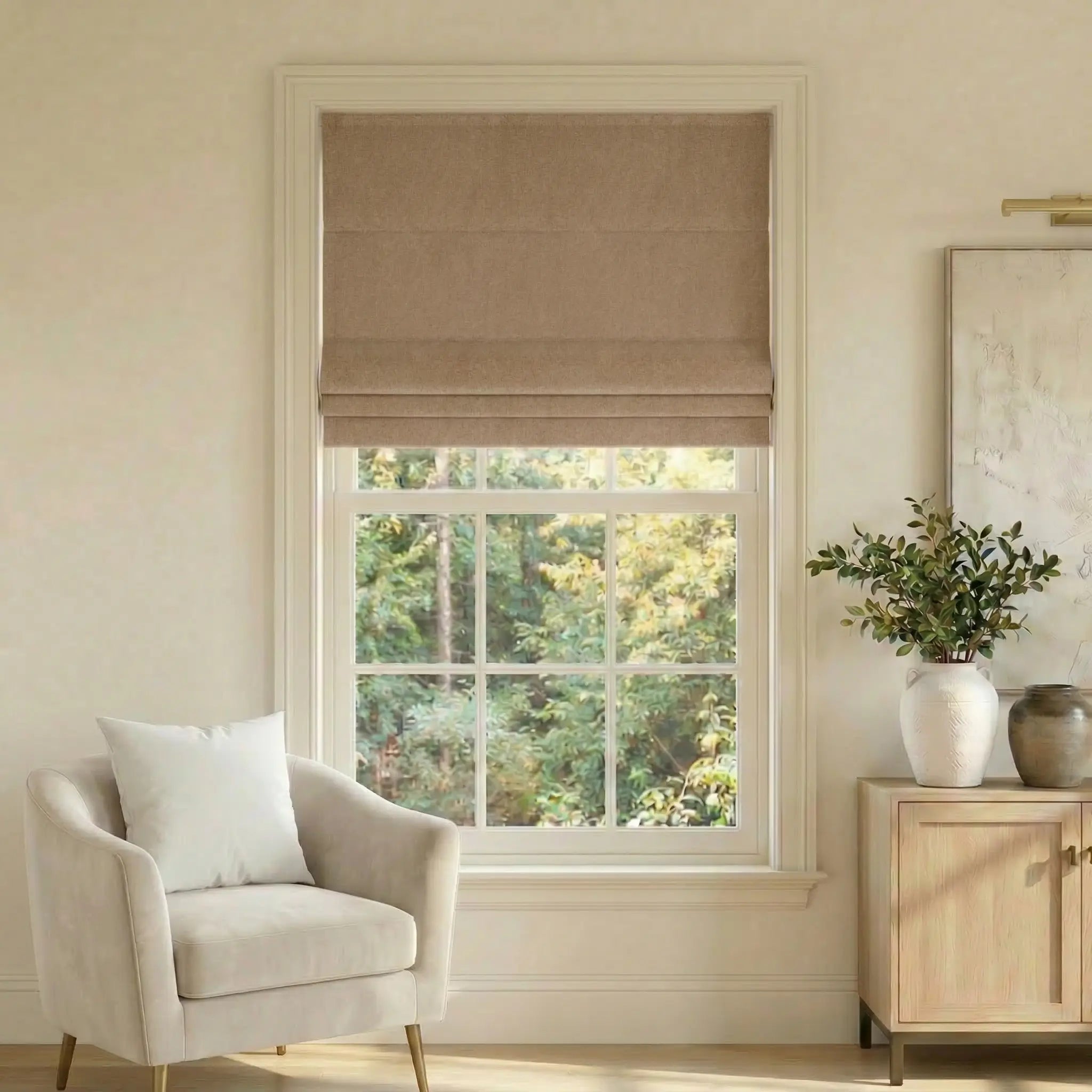 Custom Thermal Insulated Energy Saving Blackout Roman Blinds | USdrapery