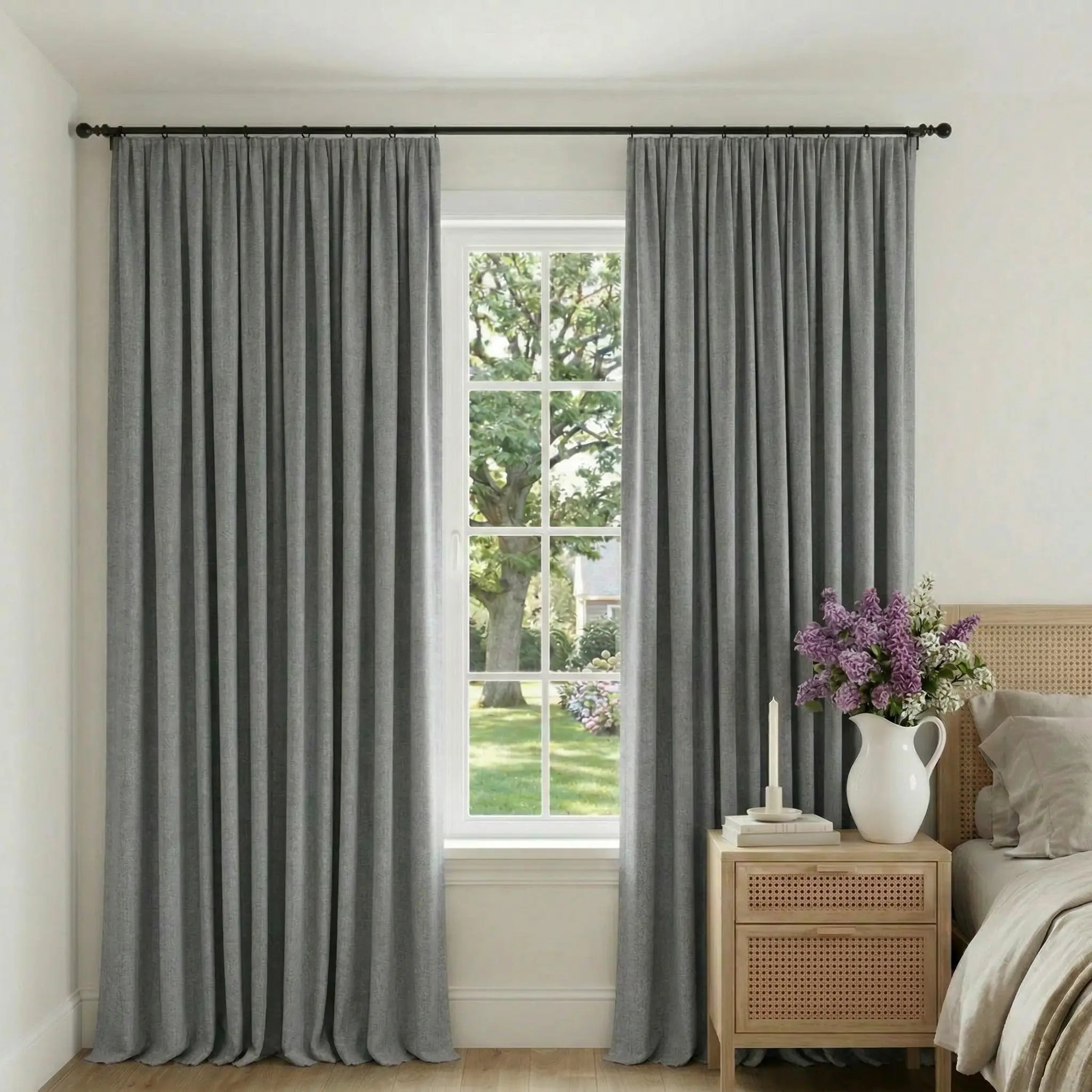 Custom 100% Linen Blackout Curtains—Elegant Light Control | USdrapery