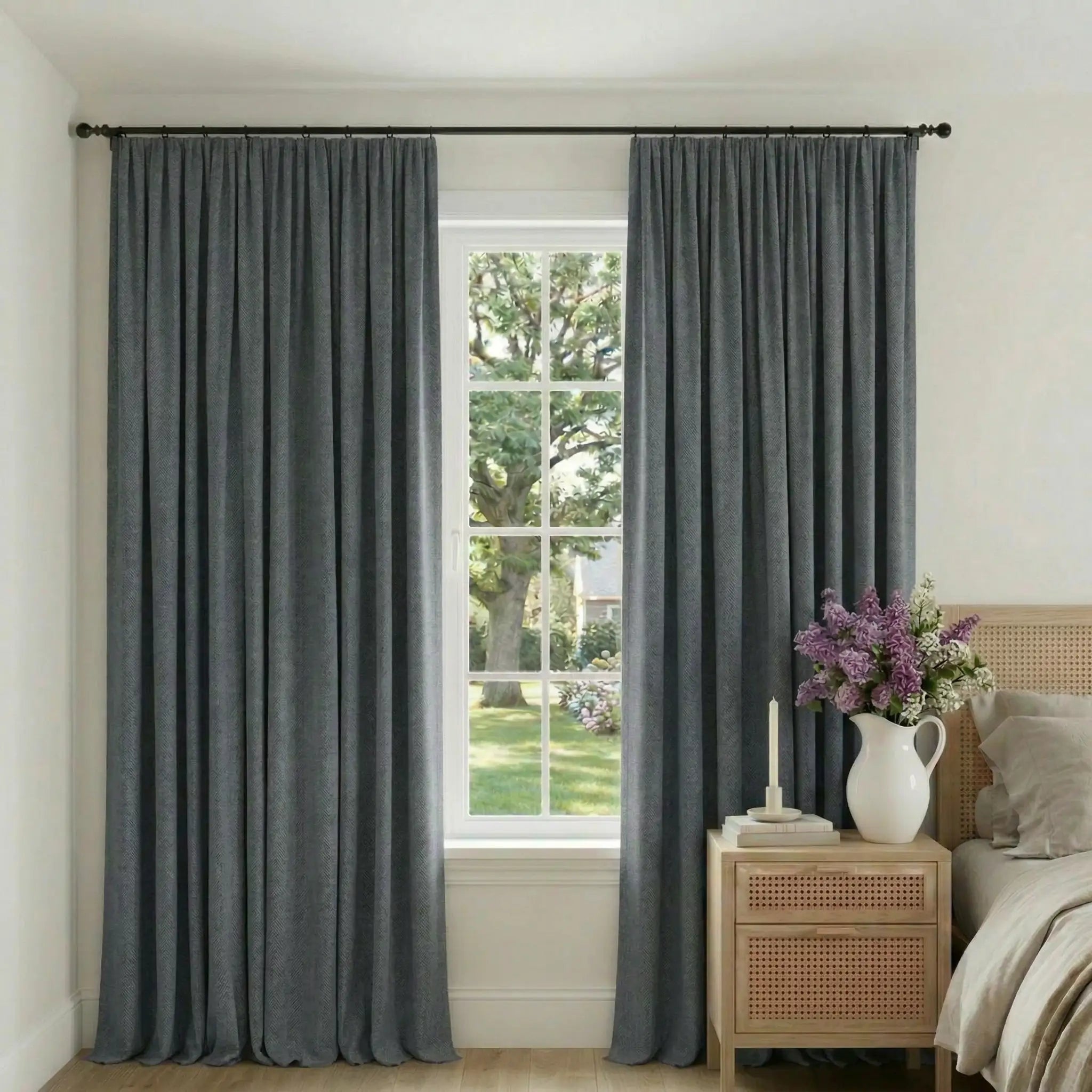 Custom 100% Linen Blackout Curtains—Elegant Light Control | USdrapery