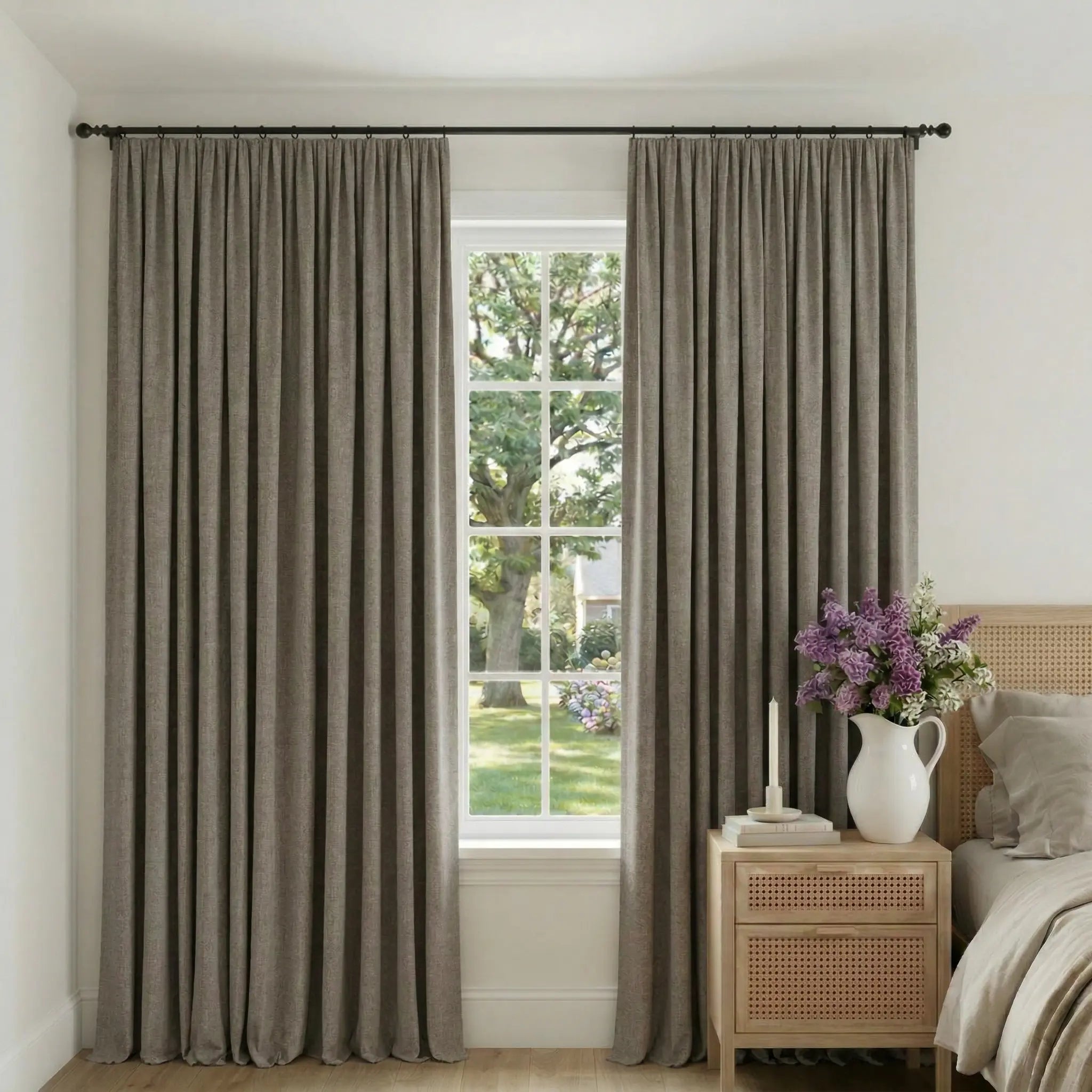 Custom 100% Linen Blackout Curtains—Elegant Light Control | USdrapery