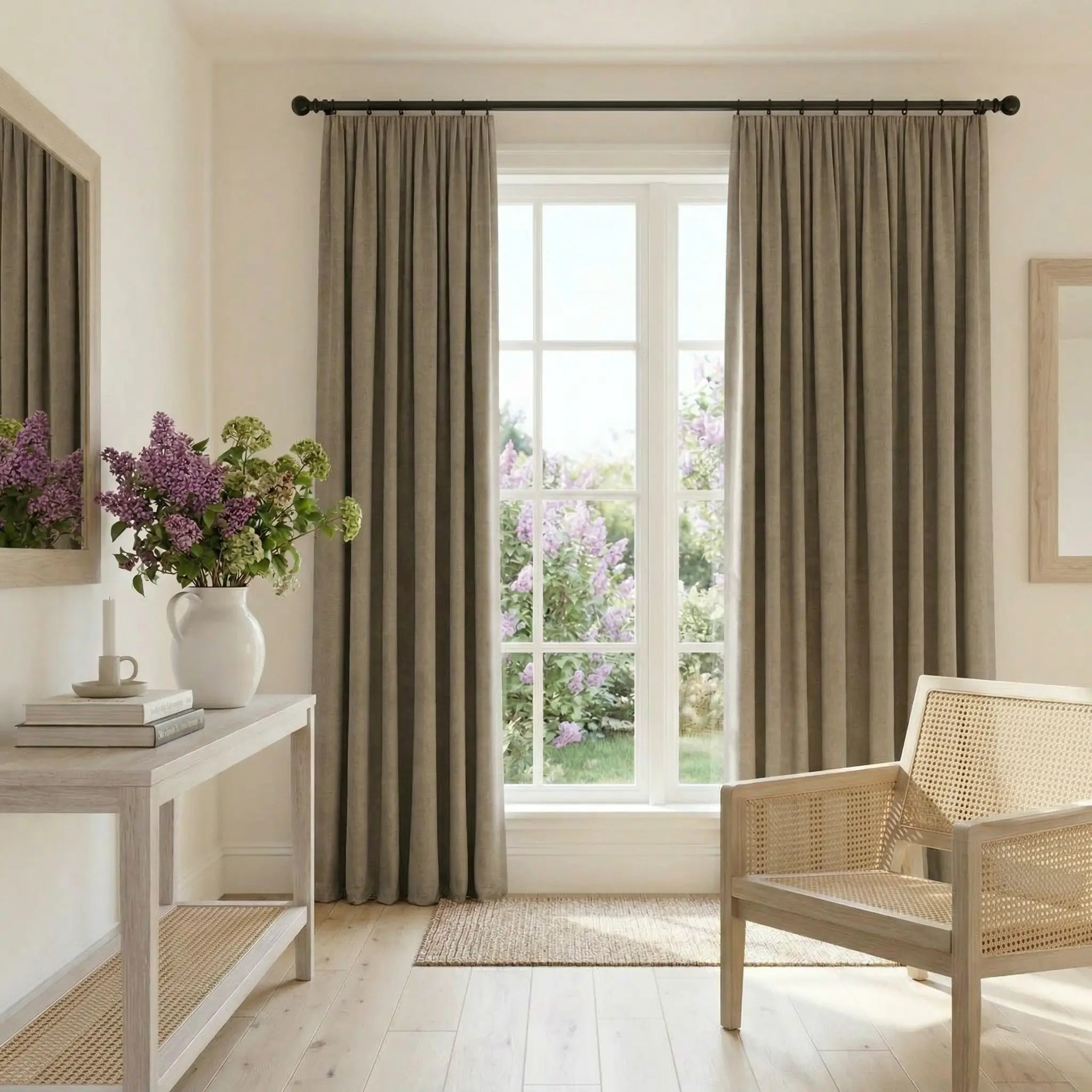 Custom 100% Linen Blackout Curtains—Elegant Light Control | USdrapery
