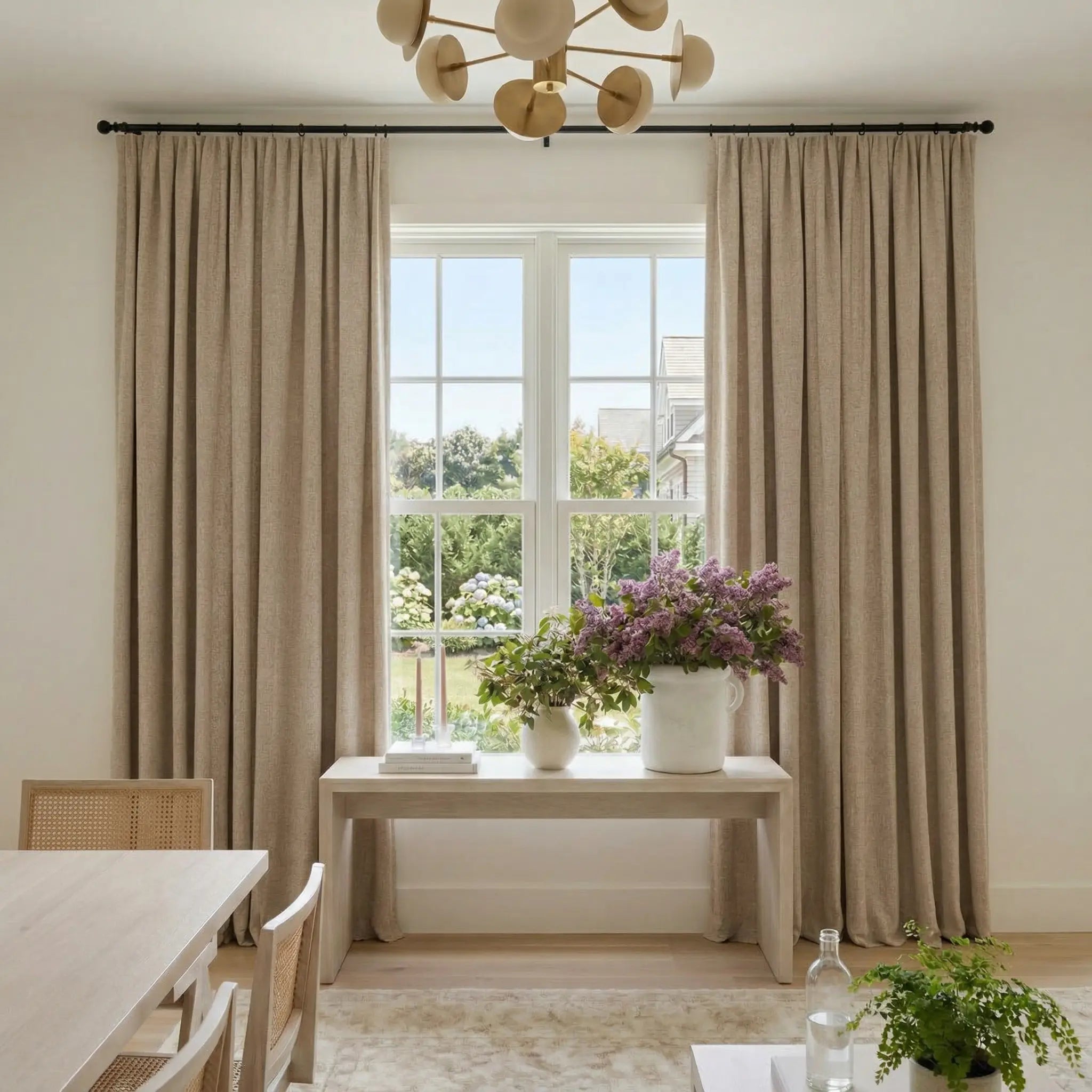 Custom 100% Linen Blackout Curtains—Elegant Light Control | USdrapery