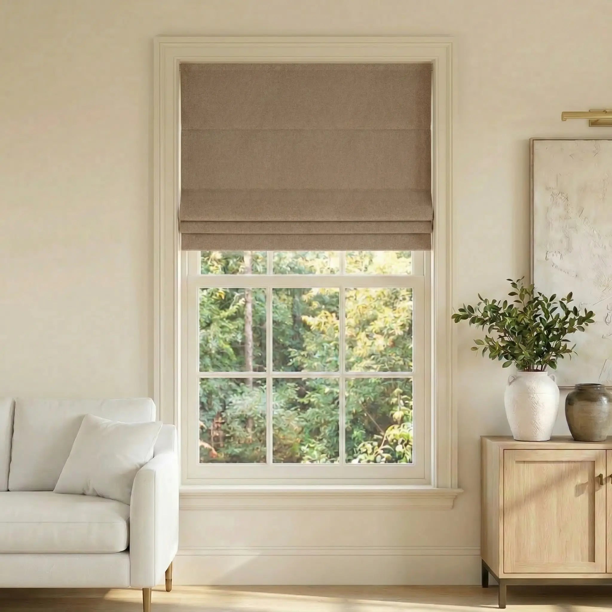 Custom Thermal Insulated Energy Saving Blackout Roman Blinds | USdrapery