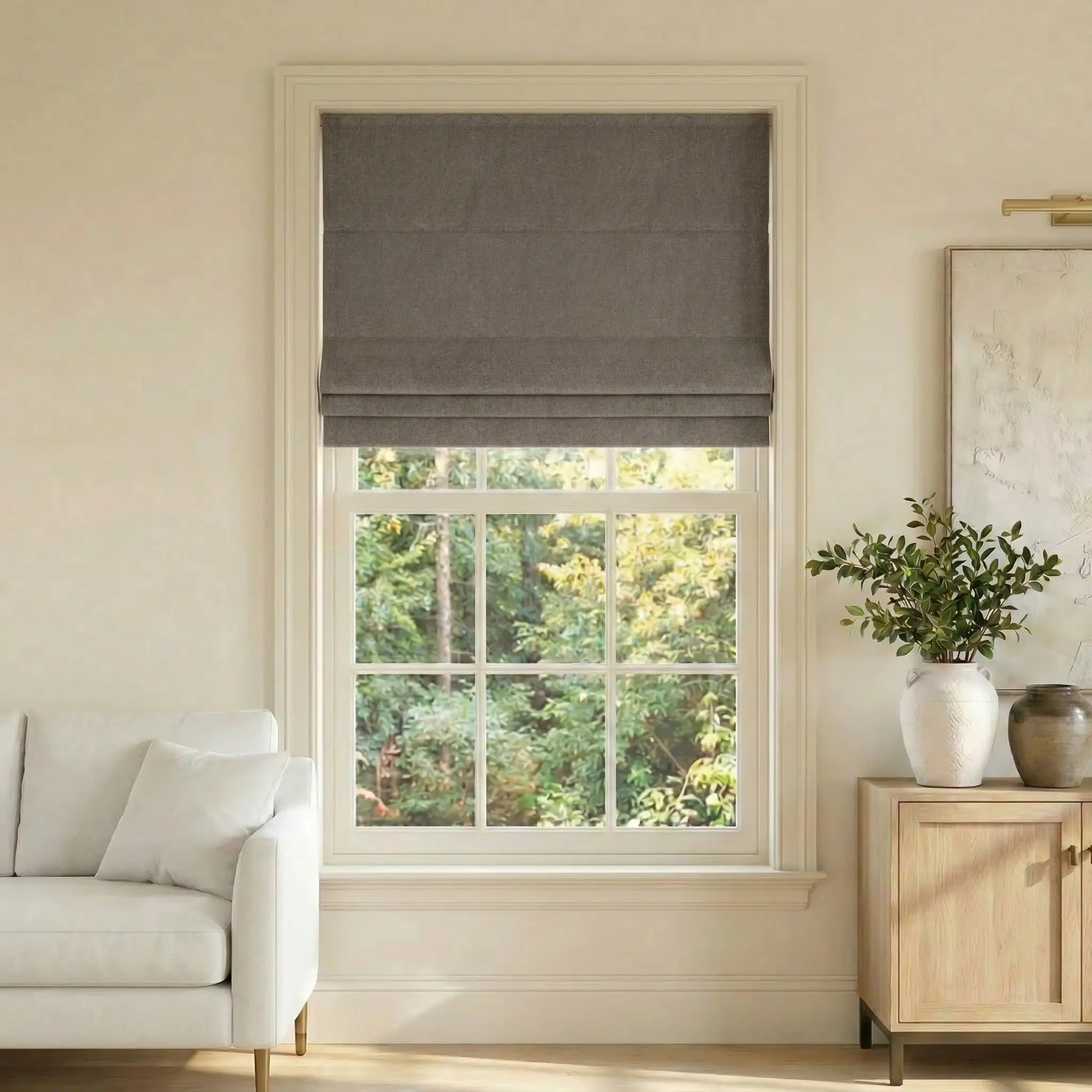 Custom Thermal Insulated Energy Saving Blackout Roman Blinds | USdrapery