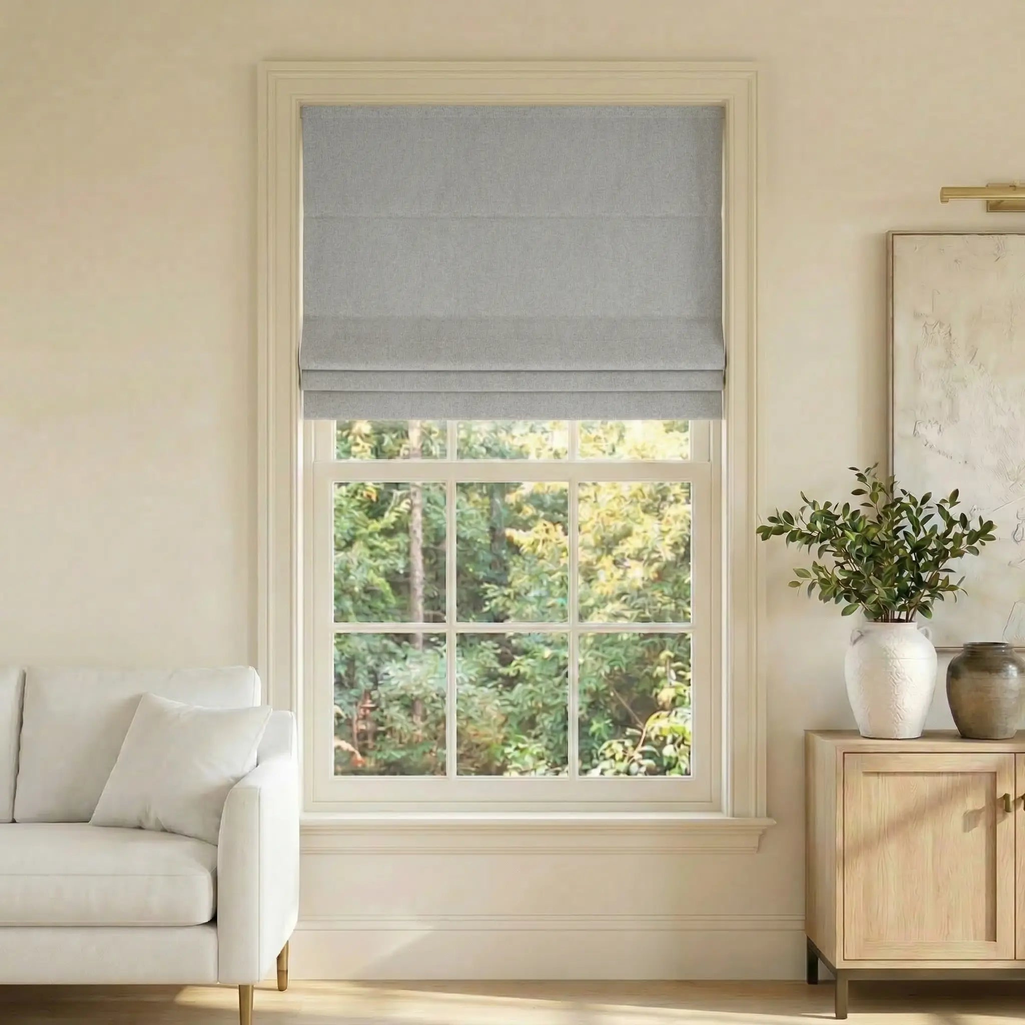 Custom Thermal Insulated Energy Saving Blackout Roman Blinds | USdrapery