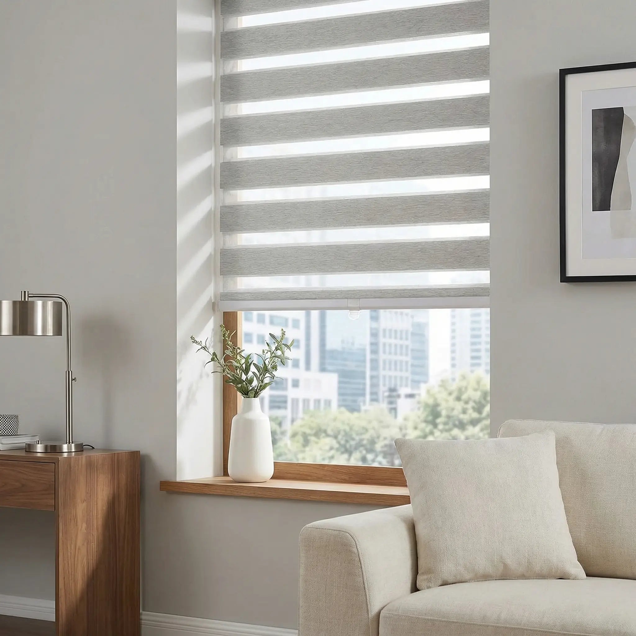 Custom Zebra Window Shades – Modern Dual Layer Blinds for Privacy and Light Filtering | USdrapery