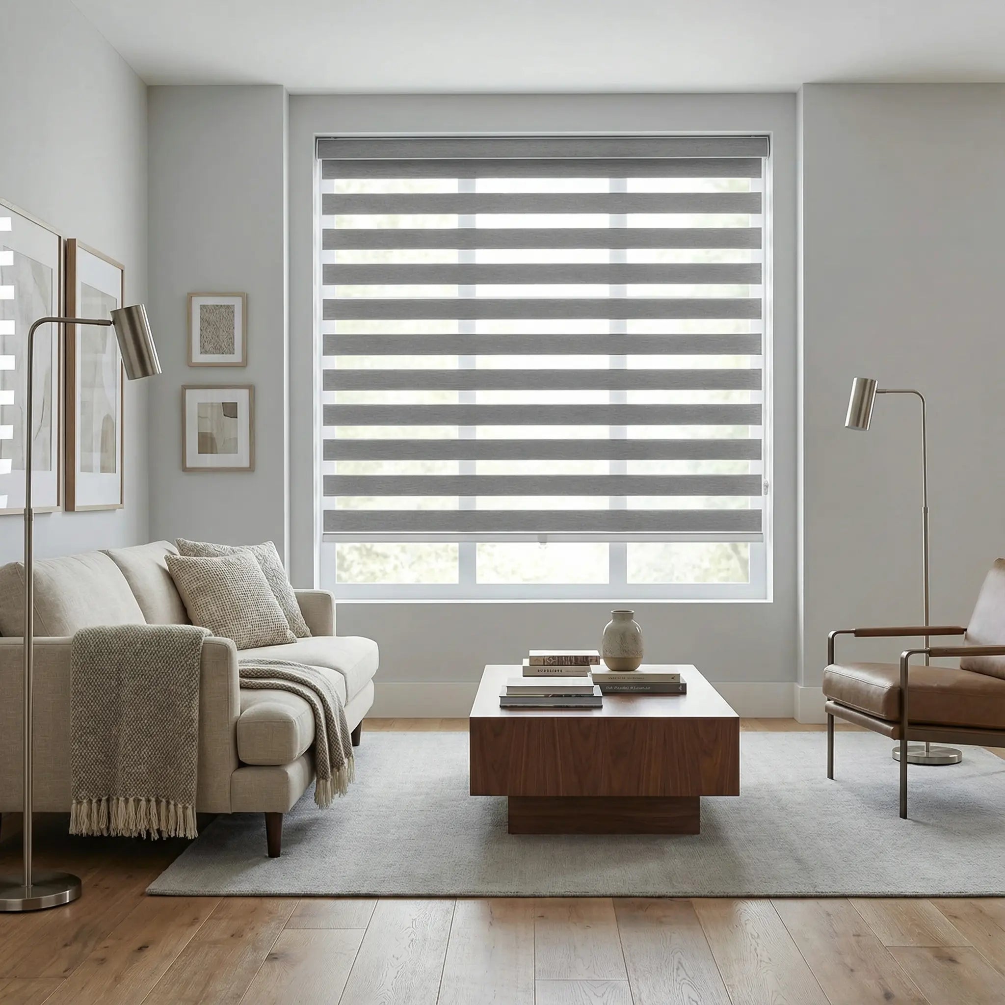Custom Zebra Window Shades – Modern Dual Layer Blinds for Privacy and Light Filtering | USdrapery