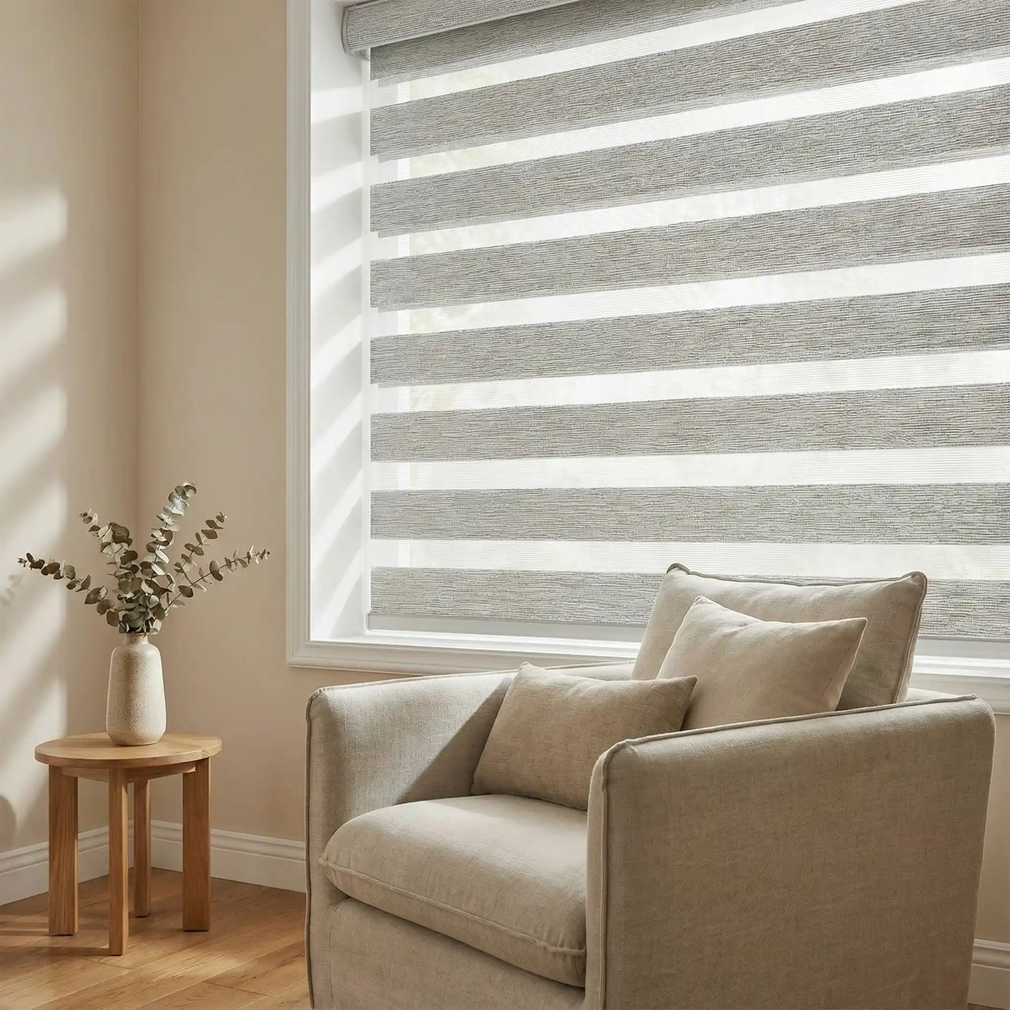 Custom Zebra Shades Made to Measure – Dual Layer Window Blinds with Light Control | USdrapery