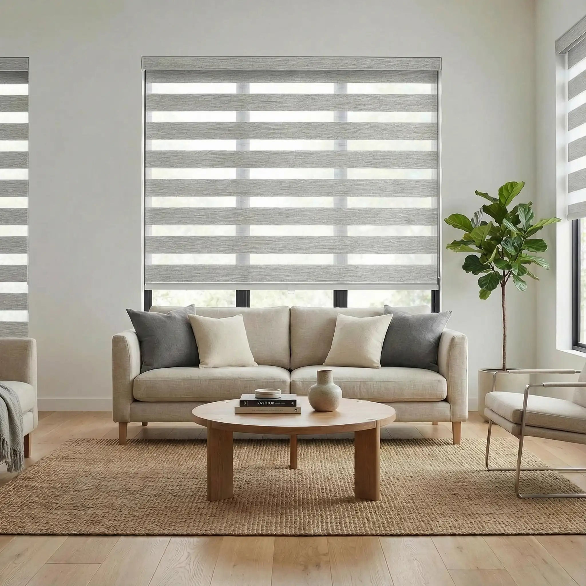 Custom Zebra Window Shades – Modern Dual Layer Blinds for Privacy and Light Filtering | USdrapery