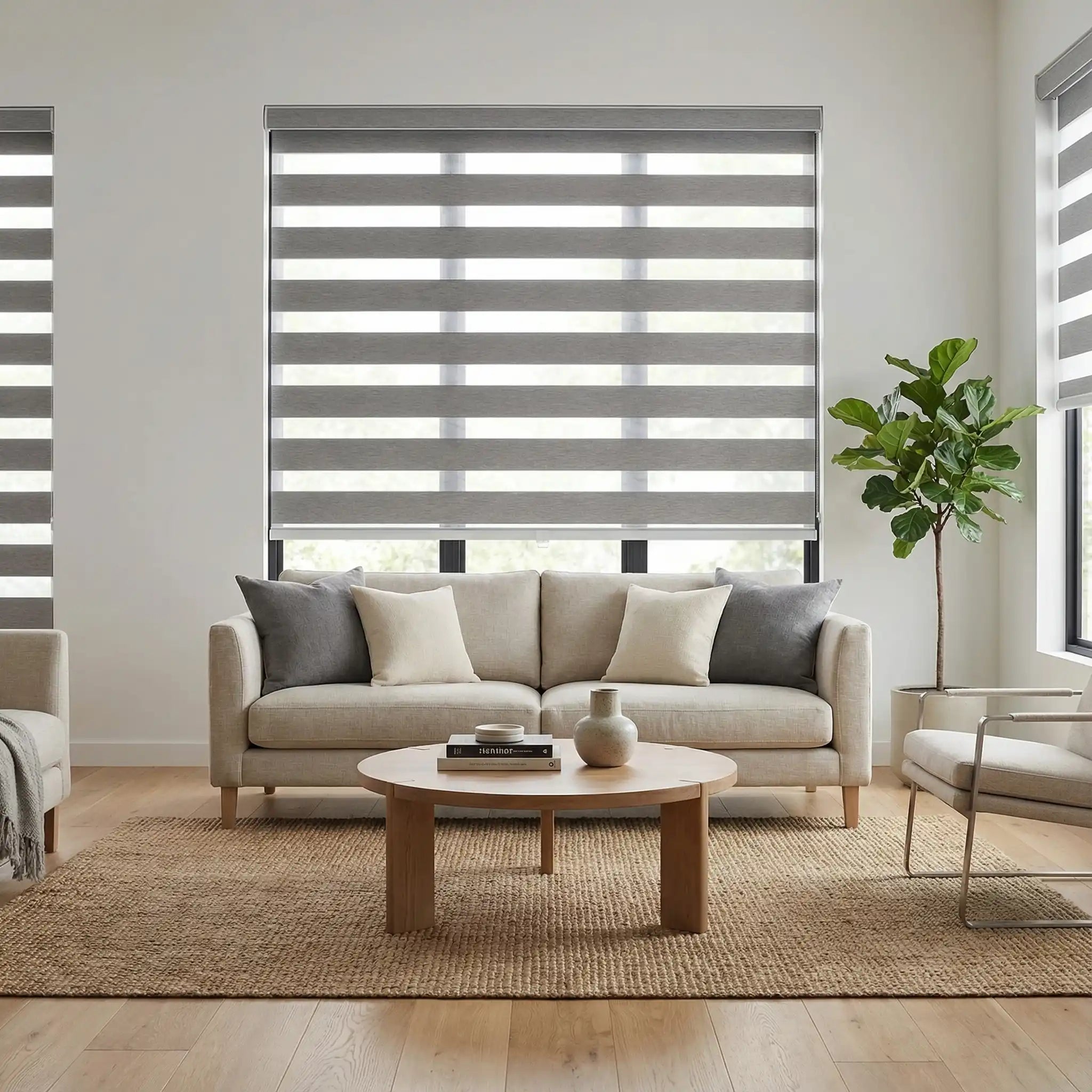 Custom Zebra Window Shades – Modern Dual Layer Blinds for Privacy and Light Filtering | USdrapery
