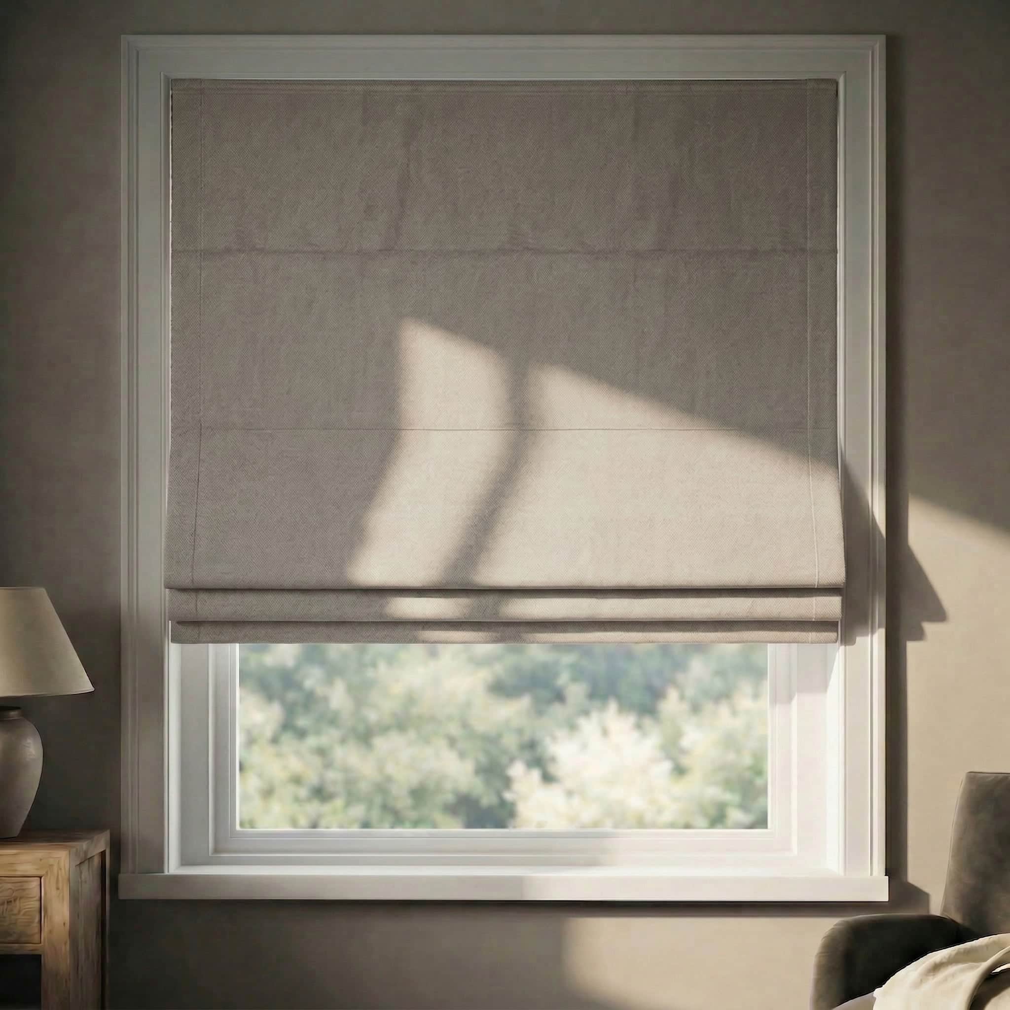 Custom Premium Linen 100% Blackout Roman Shades | USdrapery