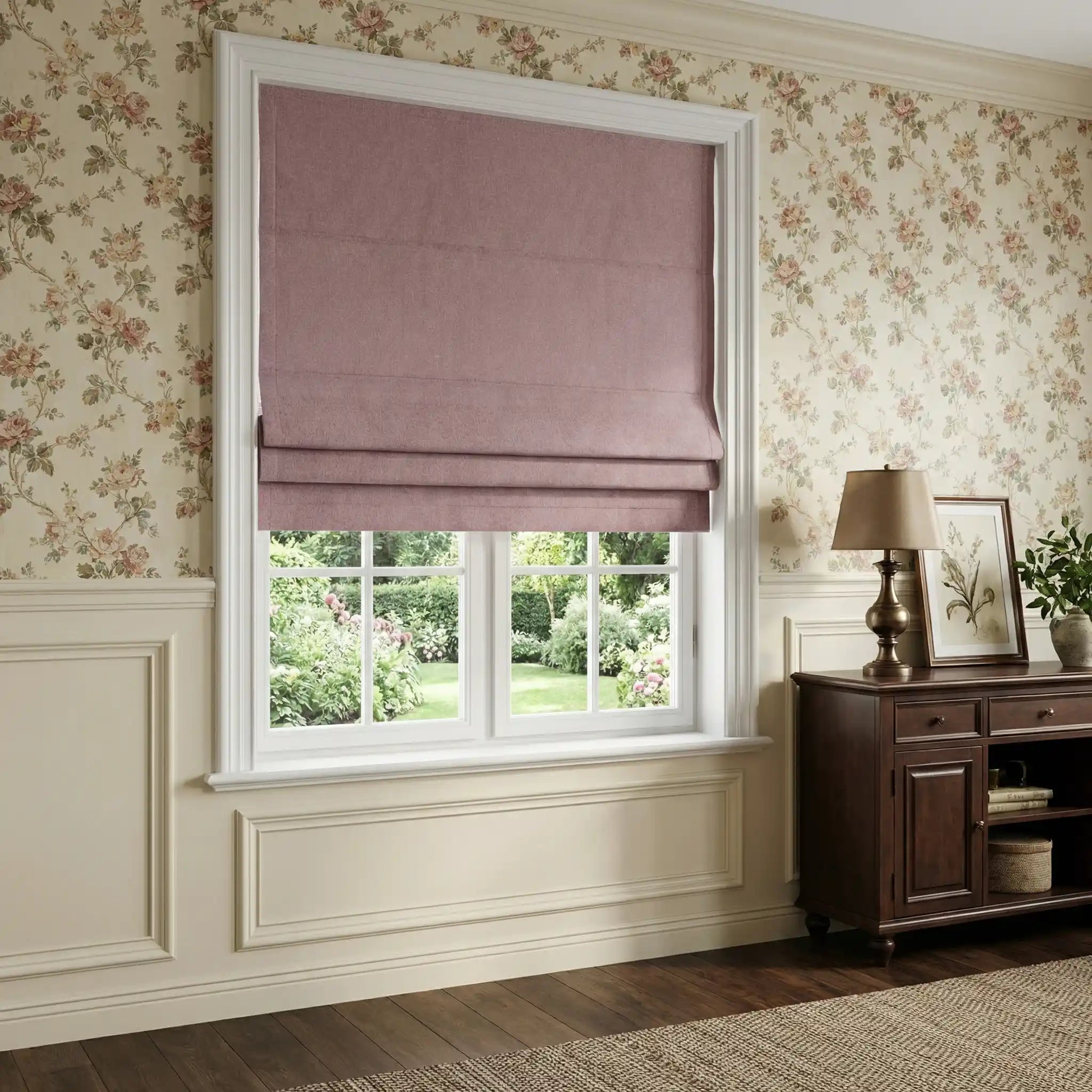 Natural Blackout Linen Roman Shades – Corded or Cordless | USdrapery