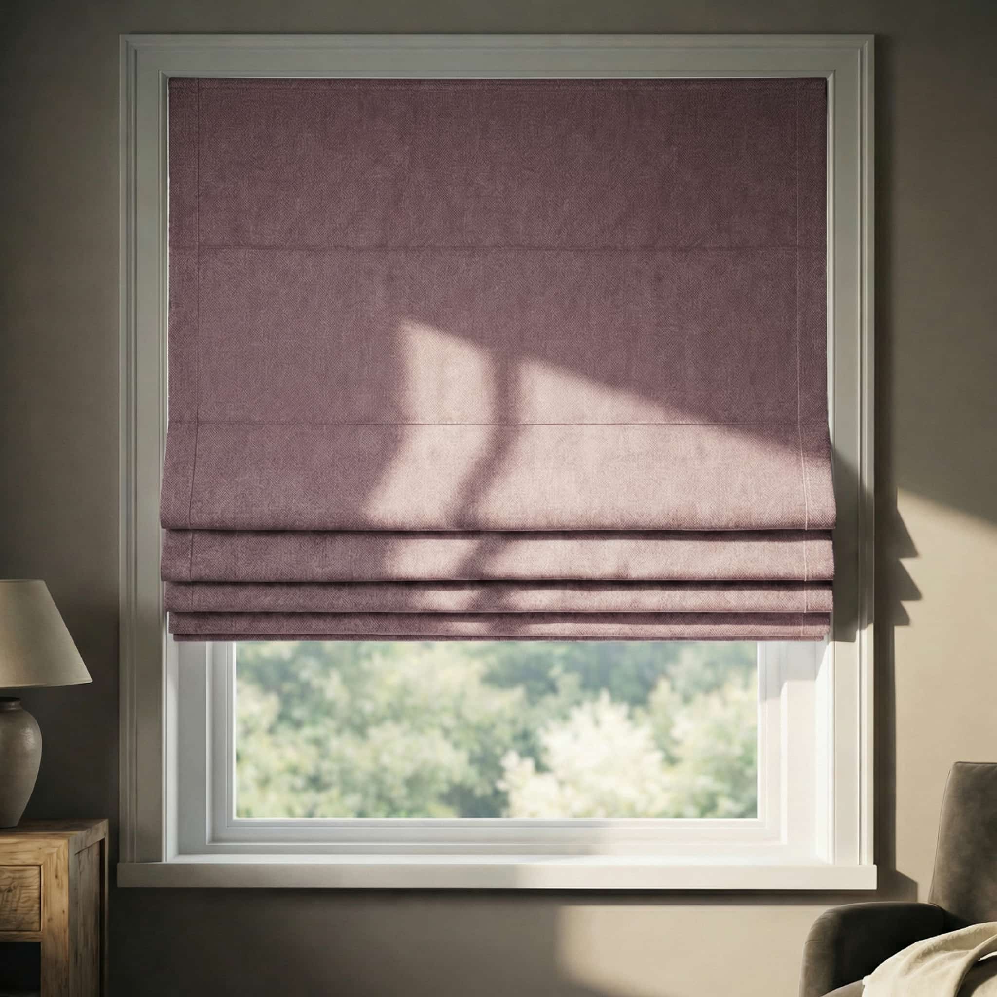 Custom Premium Linen 100% Blackout Roman Shades | USdrapery
