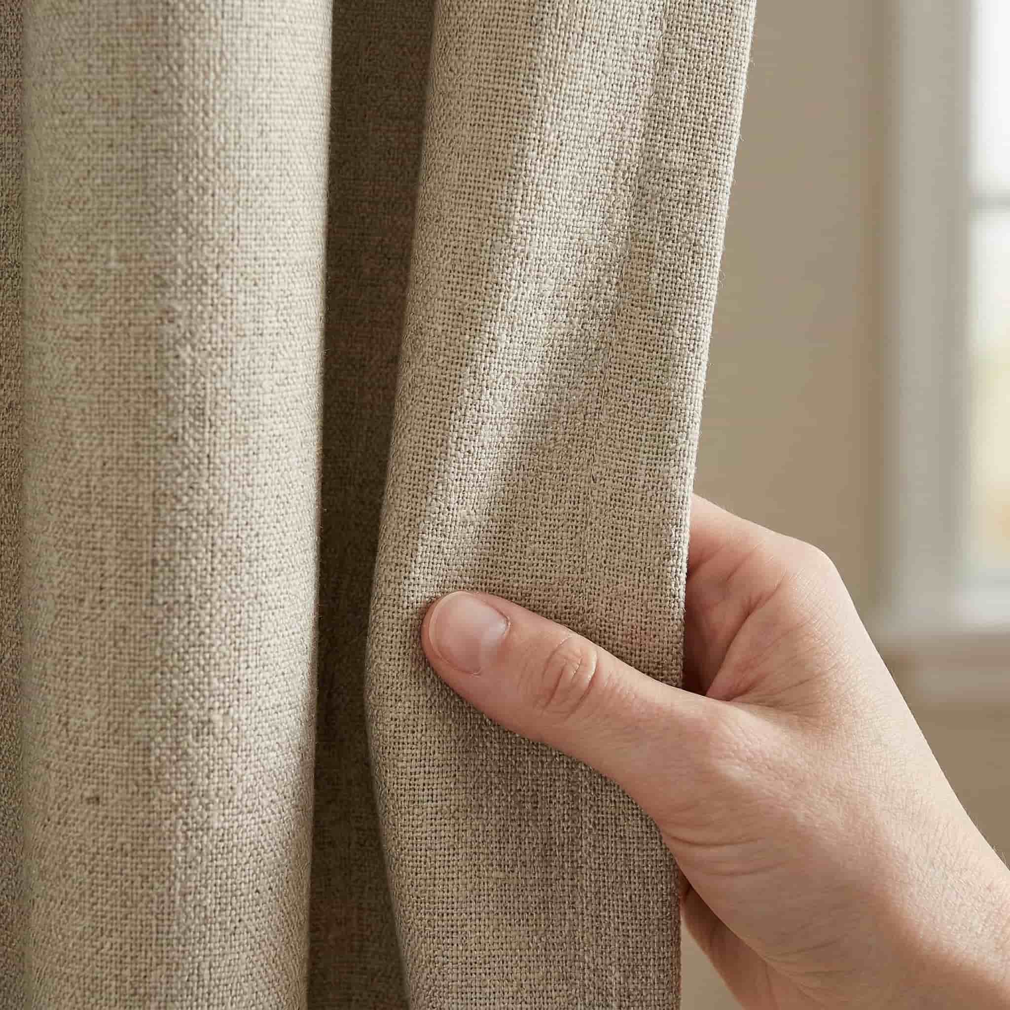 Custom 100% Linen Blackout Curtains—Elegant Light Control | USdrapery
