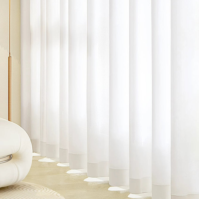 USdrapery custom linen semi-sheer sun shade with light-filtering fabric